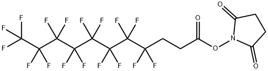 N-琥珀酰亚胺基 4,4,5,5,6,6,7,7,8,8,9,9,10,10,11,11,11-十七氟十一酸酯,852527-45-8,结构式