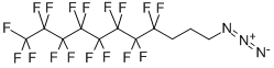 11-アジド-1,1,1,2,2,3,3,4,4,5,5,6,6,7,7,8,8-ヘプタデカフルオロウンデカン 化学構造式
