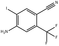 4-amino-5-iodo-2-(trifluoromethyl)benzonitrile, 852569-35-8, 结构式