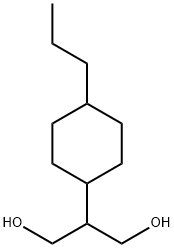 2-(4-propylcyclohexyl)propane-1,3-diol Struktur