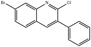 7-BROMO-2-CHLORO-3-PHENYLQUINOLINE 结构式