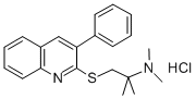 2-((2-(Dimethylamino)-2-methylpropyl)thio)-3-phenylquinoline hydrochlo ride 结构式