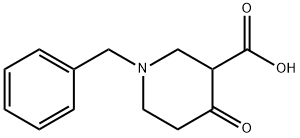 1-ベンジル-4-オキソピペリジン-3-カルボン酸 化学構造式