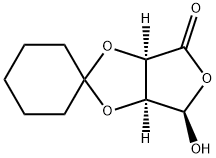 (3'aR)-6',6'aα-ジヒドロ-6'α-ヒドロキシスピロ[シクロヘキサン-1,2'-フロ[3,4-d][1,3]ジオキソール]-4'(3'aH)-オン 化学構造式