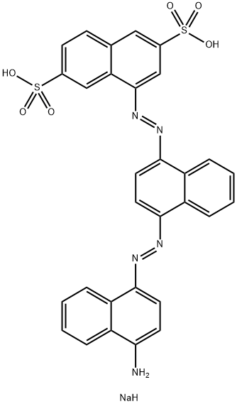 4-[[4-[(4-amino-1-naphthyl)azo]-1-naphthyl]azo]naphthalene-2,6-disulphonic acid, sodium salt 结构式