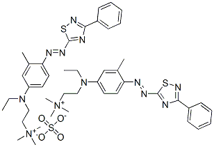 [2-[ethyl[3-methyl-4-[(3-phenyl-1,2,4-thiadiazol-5-yl)azo]phenyl]amino]ethyl]trimethylammonium sulphate 结构式