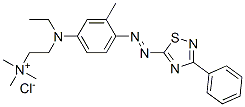 [2-[ethyl[3-methyl-4-[(3-phenyl-1,2,4-thiadiazol-5-yl)azo]phenyl]amino]ethyl]trimethylammonium chloride 结构式