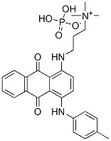 3-[[[9,10-ジヒドロ-4-[(4-メチルフェニル)アミノ]-9,10-ジオキソアントラセン]-1-イル]アミノ]-N,N,N-トリメチル-1-プロパンアミニウム・二水素ホスファート 化学構造式