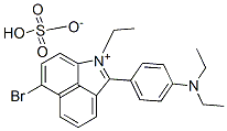 6-ブロモ-2-[4-(ジエチルアミノ)フェニル]-1-エチルベンゾ[cd]インドール-1-イウム・水素スルファート 化学構造式