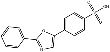 4-(2-PHENYL-5-OXAZOLYL)BENZENESULFONIC ACID 化学構造式