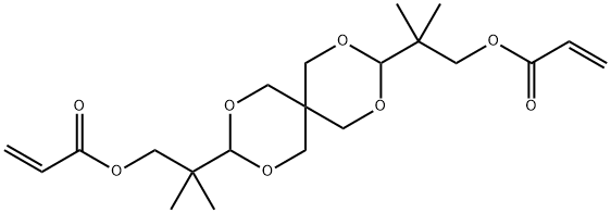 2-Propenoic acid, 2, 4, 8, 10-tetraoxaspiro[5.5]undecane-3, 9-diylbis(2, 2-dimethyl-2, 1-ethanediyl)ester Structure