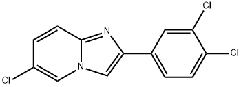 6-氯-2-(3,4-二氯苯基)咪唑并[1,2-A]吡啶, 852867-37-9, 结构式