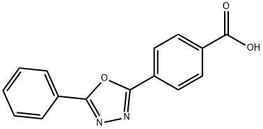 4-(5-苯基-1,3,4-噁二唑-2-基)苯甲酸 结构式