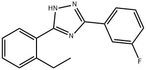 3-(2-Ethylphenyl)-5-(3-fluorophenyl)-1H-1,2,4-triazole 结构式
