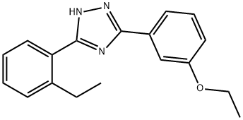 3-(2-Ethylphenyl)-5-(3-ethoxyphenyl)-1H-1,2,4-triazole Struktur