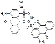 disodium 1,1'-iminobis[4-amino-9,10-dihydro-9,10-dioxoanthracenesulphonate] 化学構造式