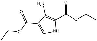 3-アミノ-1H-ピロール-2,4-ニカルボン酸ジエチル 化学構造式
