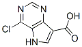 4-氯-5H-吡咯[3,2-D]嘧啶-7-甲酸 结构式