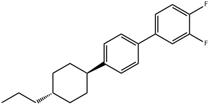 3,4-ジフルオロ-4'-(trans-4-プロピルシクロヘキシル)ビフェニル 化学構造式