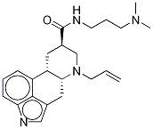 N-[3-(ジメチルアミノ)プロピル]-6-アリルエルゴリン-8β-カルボアミド 化学構造式