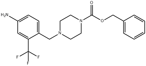 4-(4-Cbz-piperazin-1-yl-methyl)-2-trifluoromethylaniline Structure