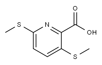 3,6-BIS(METHYLTHIO)-2-PYRIDINECARBOXYLIC ACID Struktur
