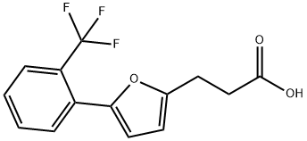 3-(5-(2-(Trifluoromethyl)phenyl)furan-2-yl)propionic acid Structure
