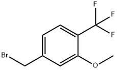 3-メトキシ-4-(トリフルオロメチル)ベンジルブロミド 化学構造式