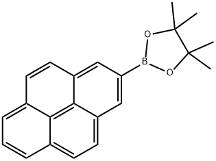 4,4,5,5-四甲基-2-(2-芘基)-1,3,2-二噁唑环戊硼烷 结构式