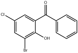 3-BROMO-5-CHLORO-2-HYDROXYBENZOPHEN& Struktur