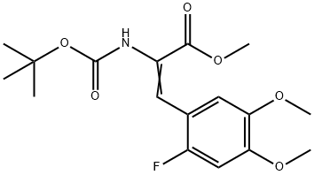 2-[(tert-Butoxycarbonyl)amino]-3-(2-fluoro-4,5-dimethoxyphenyl)-2-propanoic Acid Methyl Ester Struktur