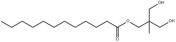 3-hydroxy-2-(hydroxymethyl)-2-methylpropyl laurate Struktur
