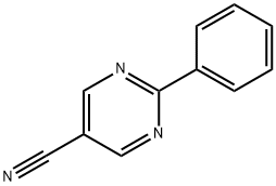 2-苯基-5-氰基嘧啶, 85386-15-8, 结构式