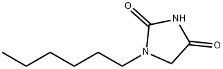 1-ヘキシル-2,4-イミダゾリジンジオン 化学構造式