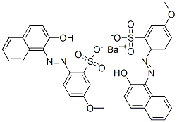 barium bis[2-[(2-hydroxy-1-naphthyl)azo]-5-methoxybenzenesulphonate] 结构式