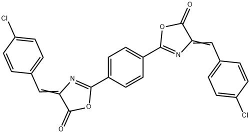2,2'-(1,4-phenylene)bis[4-[(4-chlorophenyl)methylene]oxazol-5(4H)-one] 结构式