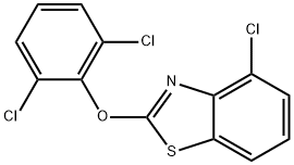 4-chloro-2-(2,6-dichlorophenoxy)benzothiazole 结构式
