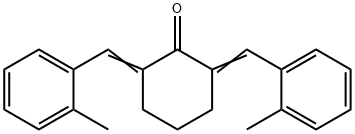 2,6-bis[(2-methylphenyl)methylene]cyclohexan-1-one 结构式