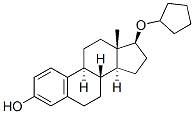 17beta-(cyclopentyloxy)estra-1,3,5(10)-trien-3-ol 结构式