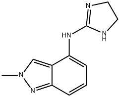 N-[(4,5-ジヒドロ-1H-イミダゾール)-2-イル]-2-メチル-2H-インダゾール-4-アミン 化学構造式