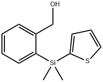 2-[ジメチル(2-チエニル)シリル]ベンジルアルコール 化学構造式