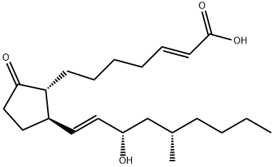 (2E)-7-[(1R,2R)-2-[(1E,3S,5S)-3-Hydroxy-5-Methyl-1-nonenyl]-5-oxocyclopentyl]-2-heptenoic Acid Struktur