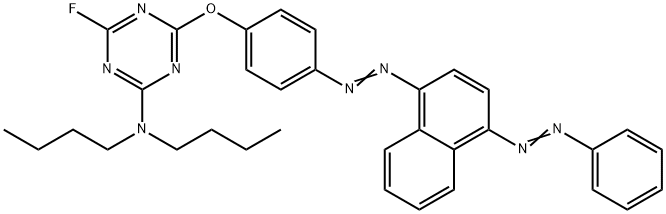 N,N-dibutyl-4-fluoro-6-[4-[[4-(phenylazo)-1-naphthyl]azo]phenoxy]-1,3,5-triazin-2-amine 结构式
