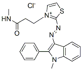 3-[3-(methylamino)-3-oxopropyl]-2-[(1-methyl-2-phenyl-1H-indol-3-yl)azo]thiazolium chloride,85409-40-1,结构式