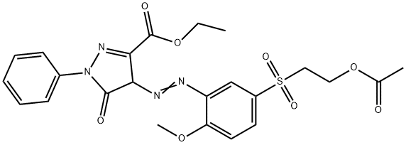 ethyl 4-[[5-[[2-(acetoxy)ethyl]sulphonyl]-2-methoxyphenyl]azo]-4,5-dihydro-5-oxo-1-phenyl-1H-pyrazole-3-carboxylate Structure