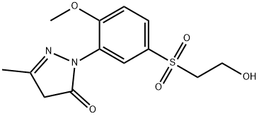 2,4-dihydro-2-[5-[(2-hydroxyethyl)sulphonyl]-2-methoxyphenyl]-5-methyl-3H-pyrazol-3-one,85409-61-6,结构式
