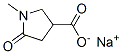 1-甲基-5-氧代-3-吡咯烷甲酸钠 结构式
