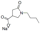 sodium 1-butyl-5-oxopyrrolidine-3-carboxylate Struktur