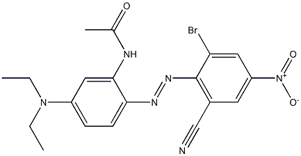 N-[2-[(2-溴-6-氰基-4-硝基-苯基)偶氮]-5-(二乙氨基)苯基]乙酰胺, 85414-41-1, 结构式