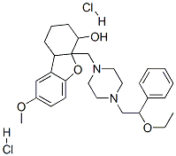 4a-[[4-(2-ethoxy-2-phenyl-ethyl)piperazin-1-yl]methyl]-8-methoxy-2,3,4 ,9b-tetrahydro-1H-dibenzofuran-4-ol dihydrochloride 结构式